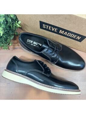 Steve Madden Men's P-Jansen Black Oxfords Shoes Size 8